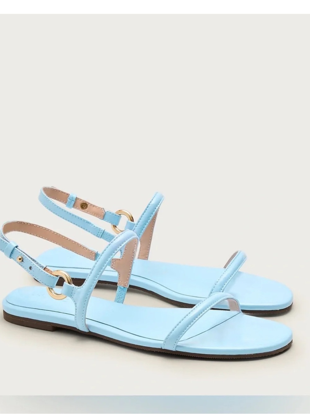 J.Crew Audrey Sandals in Patent Leather chateau blue size 7.5